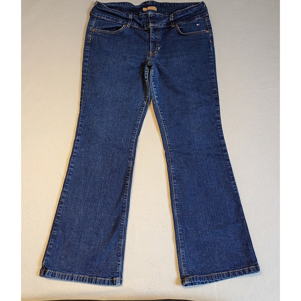 Vintage Tommy Hilfiger Jean Womens Sz 17 Flared Leg Y2K Jeans 35x31